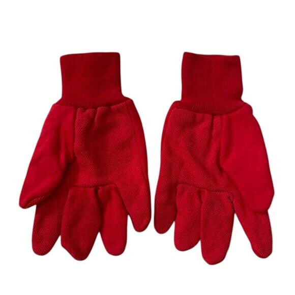 Vintage 90s Embroidered Detroit Red Wings Hockey Red Jersey Gloves - Picture 2 of 5